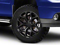 Chevy Snowflake Replica Gloss Black 6-Lug Wheel; 22x9; 31mm Offset (19-25 Silverado 1500)