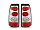 Raxiom Axial Series Tail Lights; Chrome Housing; Red/Clear Lens (03-06 Silverado 1500 Fleetside)