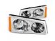 Crystal Headlights; Chrome Housing; Clear Lens (03-06 Silverado 1500)