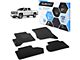 Custom Fit Front and Rear Floor Liners; Black (14-18 Silverado 1500 Double Cab)