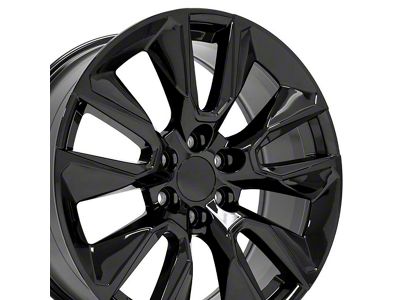 CV32 Black 6-Lug Wheel; 22x9; 28mm Offset (19-24 Silverado 1500)