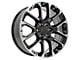 CV67 Black Machined 6-Lug Wheel; 22x9; 28mm Offset (19-25 Silverado 1500)