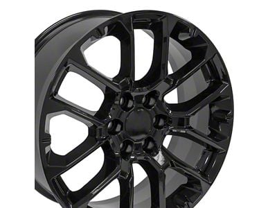 CV67 Black 6-Lug Wheel; 22x9; 28mm Offset (19-25 Silverado 1500)