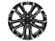 CV68 Satin Black Milled 6-Lug Wheel; 22x9; 28mm Offset (19-25 Silverado 1500)