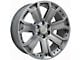 CV93B Hyper Black with Chrome Insert 6-Lug Wheel; 22x9; 31mm Offset (19-25 Silverado 1500)