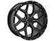 CV98 Satin Black Milled 6-Lug Wheel; 22x9.5; 24mm Offset (19-25 Silverado 1500)