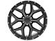 CV98 Satin Black Milled 6-Lug Wheel; 22x9.5; 24mm Offset (19-25 Silverado 1500)