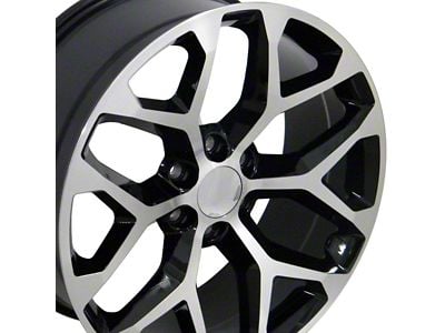 CV98B Black Milled 6-Lug Wheel; 20x9; 27mm Offset (19-25 Silverado 1500)