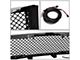 Diamond Mesh Style Upper Replacement Grille with LED DRL Lights; Black (07-13 Silverado 1500)