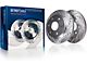 Drilled and Slotted 6-Lug Brake Rotor and Pad Kit; Front and Rear (14-18 Silverado 1500)