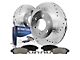 Drilled and Slotted 6-Lug Brake Rotor and Pad Kit; Rear (07-13 Silverado 1500 w/ Rear Disc Brakes)