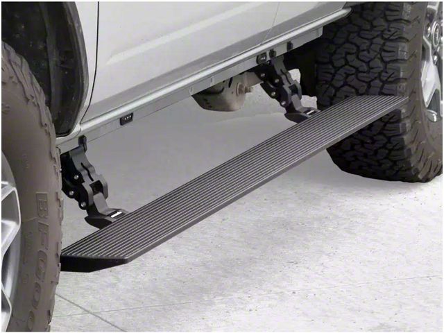 Go Rhino E-BOARD E1 Electric Running Boards; Textured Black (07-13 Silverado 1500 Crew Cab)