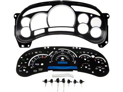 Instrument Cluster Upgrade Kit with Transmission Temperature; Escalade Style (03-06 Silverado 1500 Extended Cab)