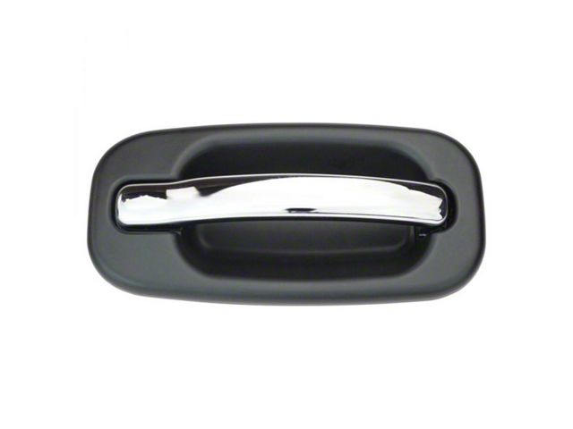 Exterior Door Handle; Front Passenger Side; Chrome and Black (99-06 Silverado 1500)