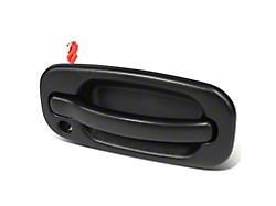 Exterior Door Handle with Keyhole; Front Passenger Side; Textured Black (99-06 Silverado 1500)