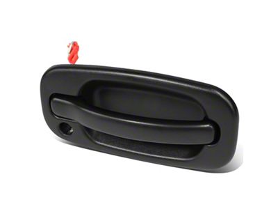 Exterior Door Handle with Keyhole; Front Passenger Side; Textured Black (99-06 Silverado 1500)