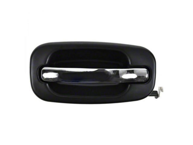 Exterior Door Handle; Rear Passenger Side; Chrome and Black (99-06 Silverado 1500)