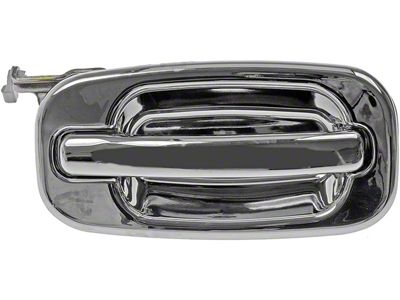 Exterior Door Handle; Rear Right; All Chrome; Original Design; Plastic (04-06 Silverado 1500 Crew Cab)