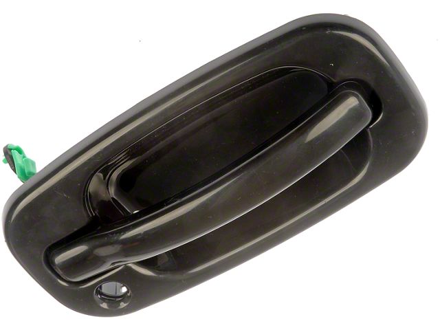 Exterior Door Handle with Keyhole; Smooth Black; Front Passenger Side (99-03 Silverado 1500)