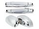 Exterior Door Handles and Mirror Cap Trim Kit; Chrome (07-13 Silverado 1500)