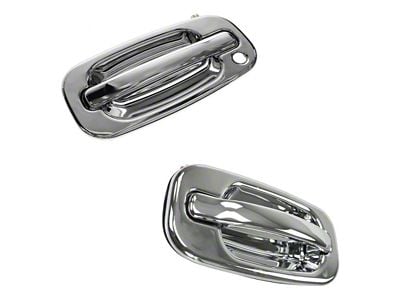 Exterior Door Handles; Front; Chrome (99-06 Silverado 1500)