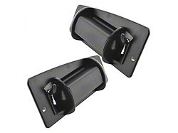 Exterior Door Handles; Rear; Black (99-06 Silverado 1500 Extended Cab)