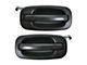 Exterior Door Handles; Rear; Textured Black (04-06 Silverado 1500 Crew Cab)