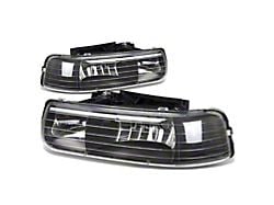 Factory Style Headlights; Black Housing; Clear Lens (99-02 Silverado 1500)