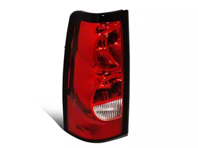 Factory Style Tail Light; Chrome Housing; Red Lens; Driver Side (03-06 Silverado 1500 Fleetside)