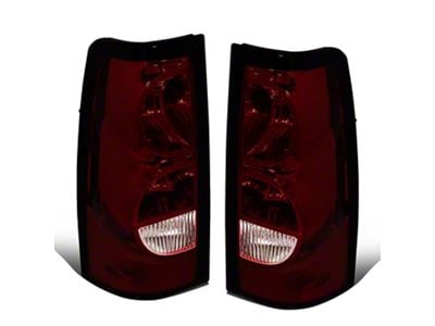 Factory Style Tail Lights; Chrome Housing; Smoked Lens (03-06 Silverado 1500 Fleetside)