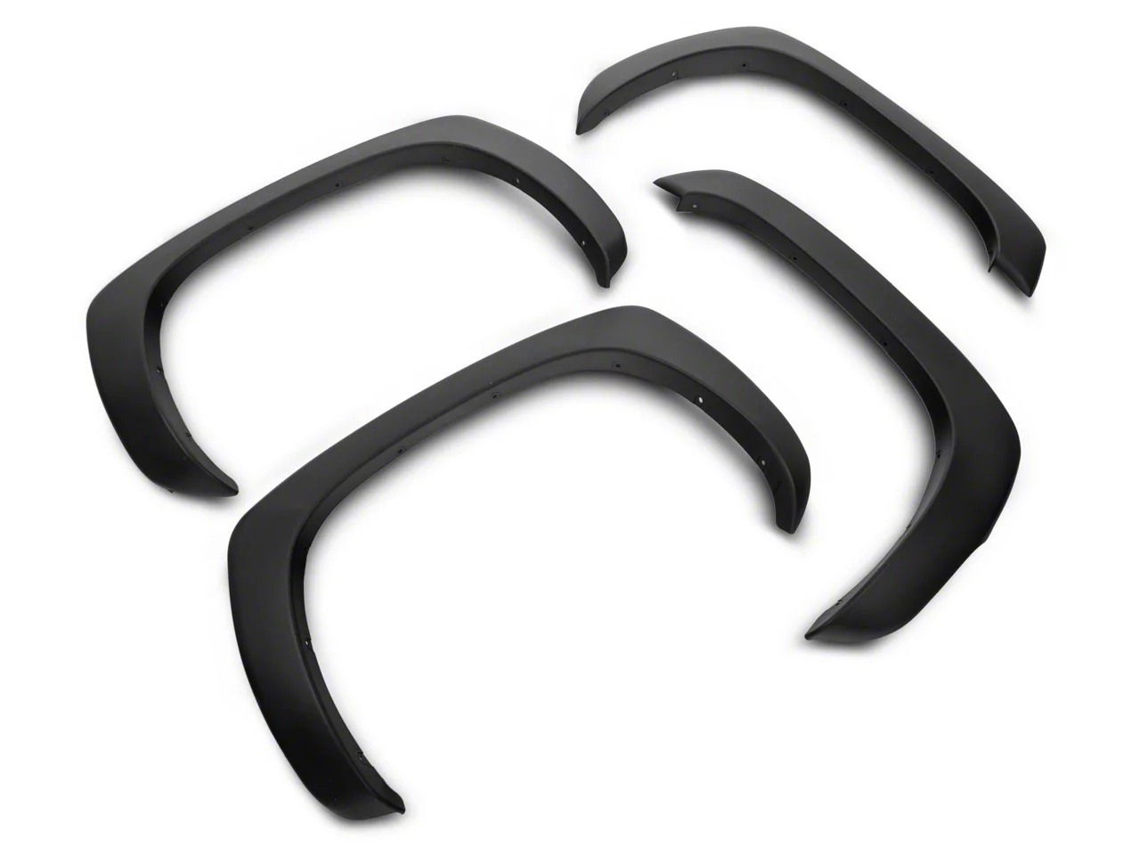 Silverado 1500 Fender Flares; Front And Rear; Black (99-06 Silverado 1500)