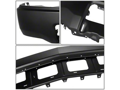 Front Bumper Cover without Fog Light Openings and Parking Sensor Holes; Black (14-15 Silverado 1500)