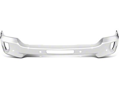 Front Bumper Cover with Fog Light Openings and Parking Sensor Holes; Chrome (16-18 Silverado 1500)