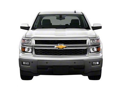 Front Bumper Cover without Fog Light Openings; Pre-Drilled for Front Parking Sensors; Matte Black (14-15 Silverado 1500)