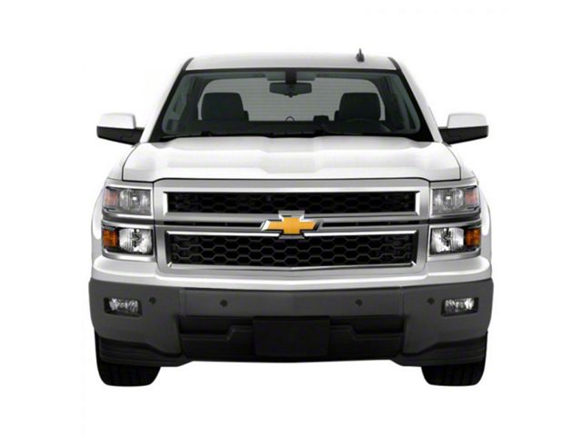 Front Bumper Cover without Fog Light Openings; Pre-Drilled for Front Parking Sensors; Paintable ABS (14-15 Silverado 1500)