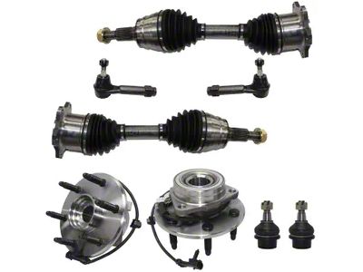 Front CV Axles with Lower Ball Joints, Wheel Hub Assemblies and Outer Tie Rods (99-06 4WD Silverado 1500)