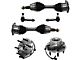 Front CV Axles with Wheel Hub Assemblies and Outer Tie Rods (99-06 4WD Silverado 1500)