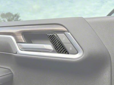 Front Door Handle Accent Trim; Forged Carbon Fiber (22-24 Silverado 1500)