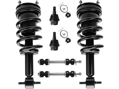 Front Strut and Spring Assemblies with Lower Ball Joints and Sway Bar Links (07-13 Silverado 1500 w/o 22-Inch Wheels & Electronic Suspension)