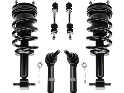 Front Strut and Spring Assemblies with Sway Bar Links and Outer Tie Rods (07-13 Silverado 1500)