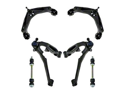 Front Upper and Lower Control Arms with Ball Joints and Sway Bar Links (2004 Silverado 1500 Crew Cab)