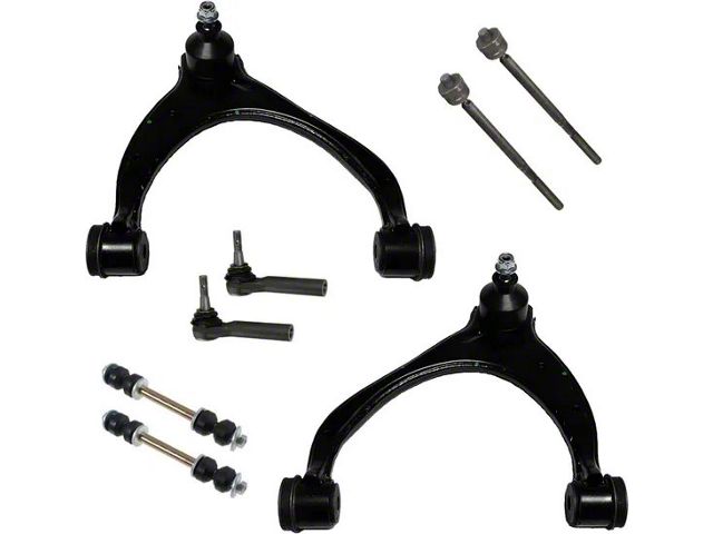 Front Upper Control Arms with Sway Bar Links and Tie Rods (16-18 Silverado 1500 w/ Stock Stamped Steel Control Arms)