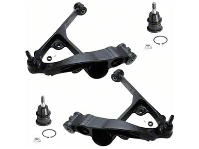 Front Upper and Lower Control Arms with Ball Joints (99-06 4WD Silverado 1500 w/ Front Torsion Bar)