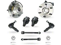 Front Wheel Hub Assemblies with Lower Ball Joints and Tie Rods (07-13 4WD Silverado 1500 w/ Steel Control Arms)