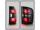 Full LED Tail Lights; Black Housing; Clear Lens (07-13 Silverado 1500)