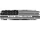 Full Rear Glass Tattered We The People Flag Decal; Matte Black (99-24 Silverado 1500)