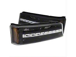 G2 LED Parking/Turn Signal Lights; Black (03-06 Silverado 1500)