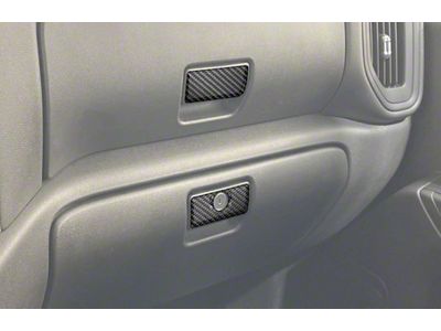 Glove Box Accent Trim; Forged Carbon Fiber (19-21 Silverado 1500; 2022 Silverado 1500 LTD)