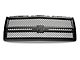 Diamond Mesh Upper Replacement Grille; Matte Black (14-15 Silverado 1500)