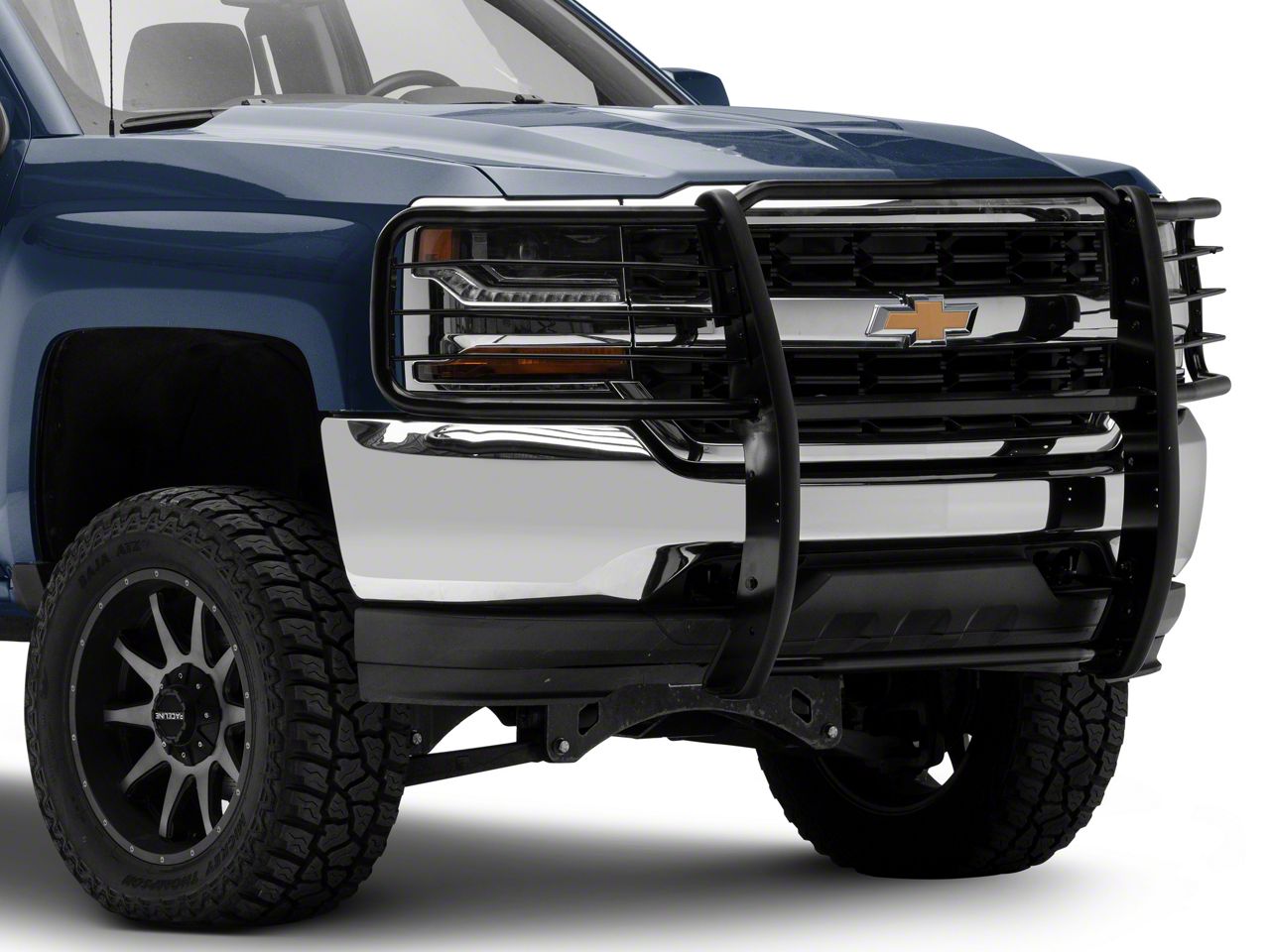 Silverado 1500 Grille Guard; Black (14-18 Silverado 1500) - Free Shipping